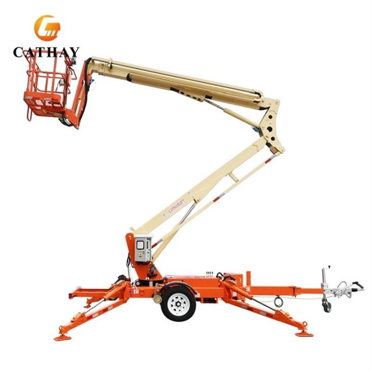 New Upgrade Towable Trailer Boom Lift high quality